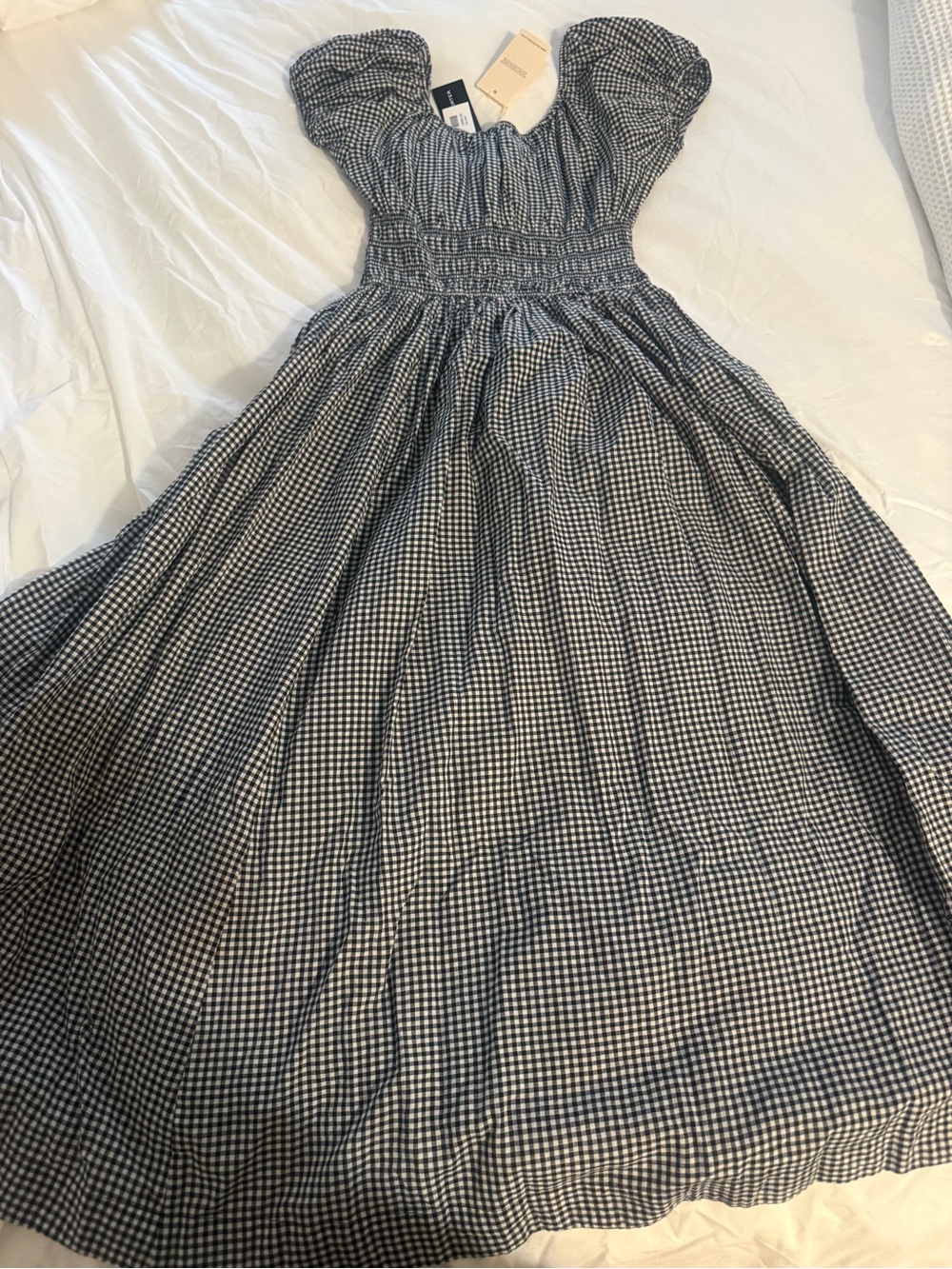 NWT Doen Quinley Dress in Navy La Maddalena Gingham! - Picture 11 of 11